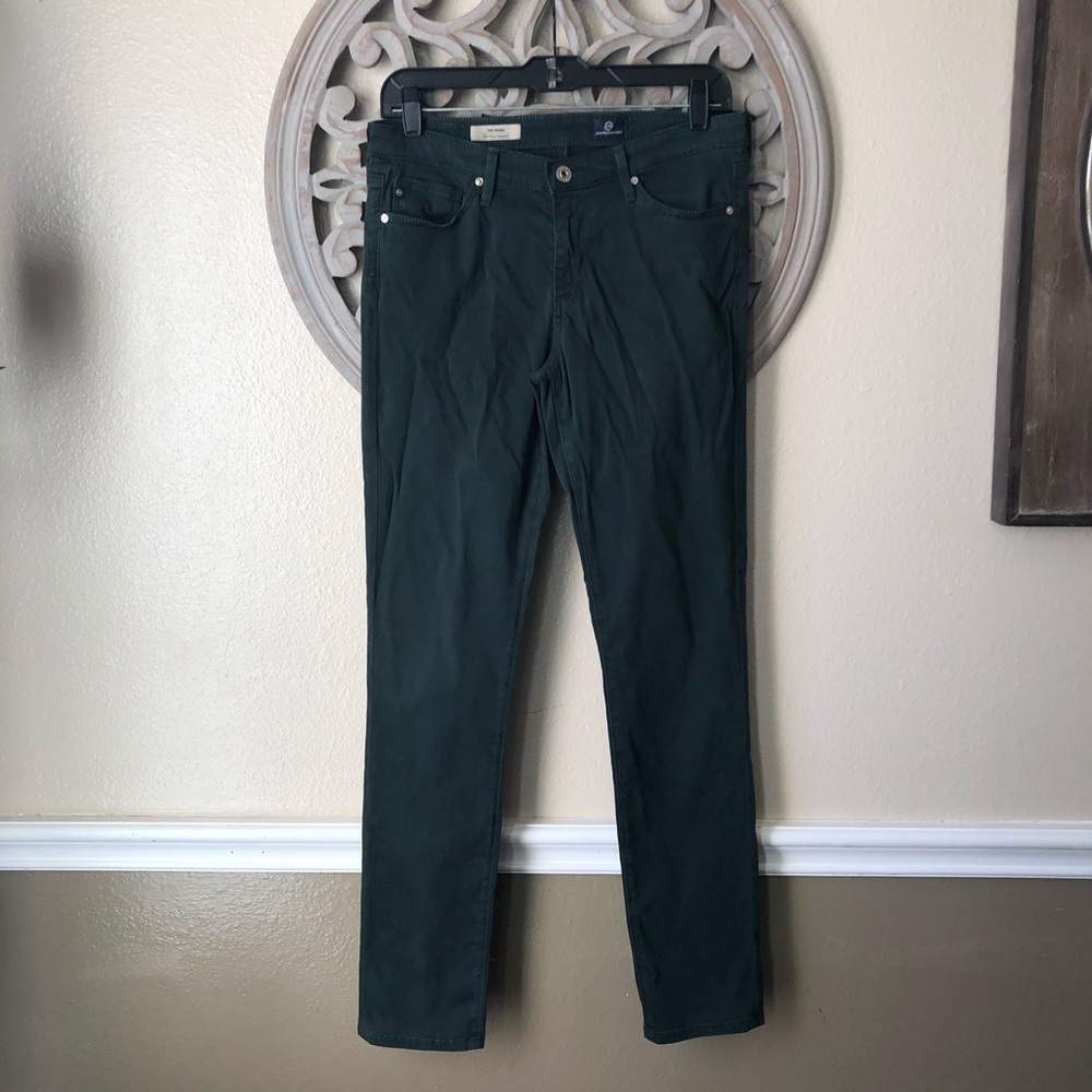 Adriano Goldschmied  dark green the prima mid rise cigarette style jeans